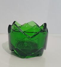 Vintage Avon Emerald Green Glass Votive Candle Holder MCM picture