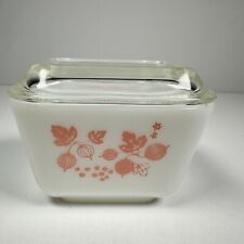 Pyrex Refrigerator Box W/ Lid Pink Gooseberry 0501 Vtg picture