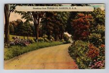 Franklin IL-Illinois, General Greetings Of Road, Antique, Vintage Postcard picture