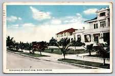 Miami Beach Florida Point View Brickell Residence Home Posted 1925 FL Postcard picture