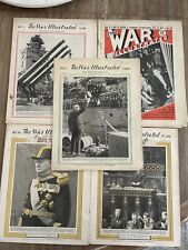 The War Illustrated WWII Vintage Militaria Winston Churchill Lot of 5 1940-1946 picture