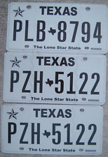 Lot of 3 TEXAS The Lone license plates Texas TX PLB 8794   PZH 5122 picture