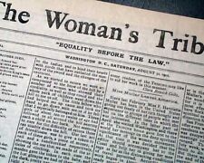 Rare WOMEN'S SUFFRAGE Woman's Female Movement Clara Bewick Colby 1901 Newspaper picture