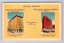 Atlanta GA-Georgia, Atlantan Hotel, Cox-Carlton Hotel, Antique, Vintage Postcard picture