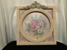 Pink Home Interiors Frame With Bow Vintage Floral Bouquet 15x13” Ava Freeman picture