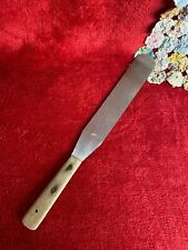 Vtg Long Spreader Knife with Wooden Handle  picture