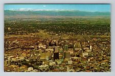 Denver CO-Colorado Aerial View Looking Northwest Rockies Vintage Postcard picture