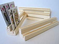 SET OF FOUR /Wooden Playing Card Holder picture