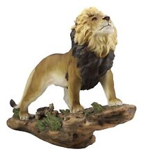 Large African Wildlife Lion Ascending On Pride Rock Statue 16.25
