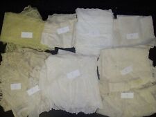 Vintage fabric scrap lot for projects doll clothes - eyelet embroidery, lace picture