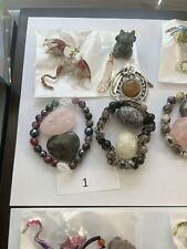 Dragon Broach bundle with 2 bracelets, small carving, tumbles, pendent and more picture