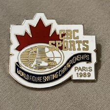 Rare 1989 CBC SPORTS World Championship Paris Pin's Pin's Pin picture