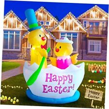  6 Foot Easter Inflatable Two Chicks Rowing with Build-in 6Ft Chicks Rowing picture