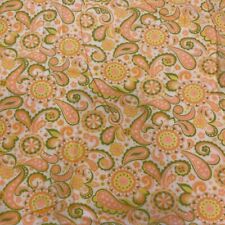 Vintage Paisley Print Soft Fabric, Retro, Bright picture