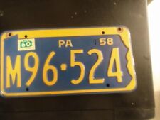 1958 PA license plate picture