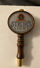 Vintage Stroh's Light Beer Tap wooden Handle  picture