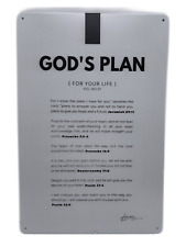 Metal Sign - God's Plan 7 3/4