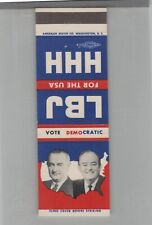Matchbook Cover Political LBJ - HHH Johnson - Hubert Humphrey For President picture