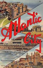 1951 Atlantic City (New Jersey) Larger Not Large Letter Linen 4B-H1368 Postcard picture