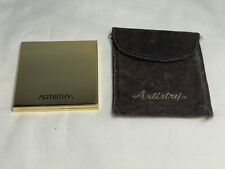 Vintage Amway Artistry Gold Tone Two Sided Makeup Cosmetic Mirror Brown Case picture