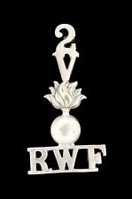 2.Volunteers Royal Welsh Fusiliers Shoulder Title White Metal picture
