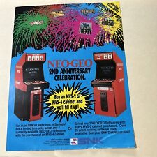 orginal 11-8 1/4” Neo Geo 2 4 Slot Fill Up Snk arcade video game FLYER AD picture