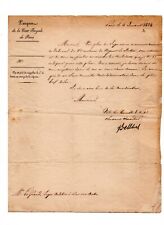 SIGNED 1824 letter by Nicolas Francois Bellart -- French politician & magistrate picture