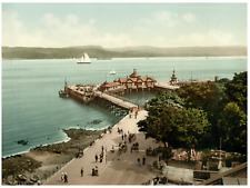 Argyle. Dunoon The Pier. Vintage Photochromy, Photochromy, Vintage Photoc PC picture