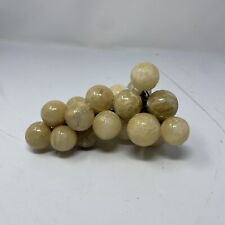 Vintage Alabaster Marble Stone Green Grape Cluster With Stem MCM picture