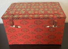 Chinese Vintage Sewing Box Trinket Box With Pin Cushion picture