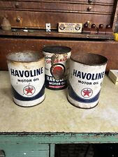 3 Vintage Havoline Oil Cans picture