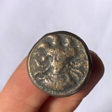 RARE ANCIENT SILVER AR DENARIUS COIN OF JULIUS CAESAR DEPICTING CERES (46 BC) picture
