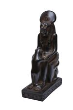UNIQUE ANCIENT EGYPTIAN ANTIQUE Statue of Heavy Stone Seated Sekhmet of War picture