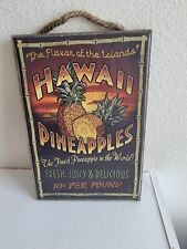 Hawaiian Pineapple Vintage Sign 10x6 picture