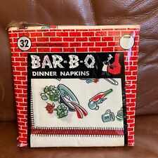 32 RARE VTG Sutherland Paper Dinner Napkins Bar-B-Q Wine Food Prop Bricks NEW picture