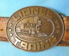 Vintage Lionel Trains Belt Buckle & Leather Belt 1978 picture