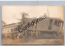 Real Photo Railroad Train Wreck Catt Co. RR At Allegany New York NY RP RPPC G325 picture