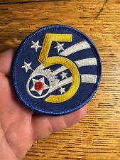 USAF 5th Air Force Embroidered Iron On Patch - A picture