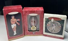 Lot 3 Vintage Hallmark Sports Themed Ornaments 1996 Paige 1999 Ali 2000 Packers picture