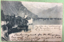Chillon Castle Vintage 1898 Postcard picture