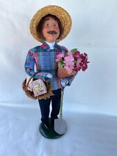 Byers Choice Spring Gardening Country Gardener Man w/ Clay Pots ~ Flower Bags picture