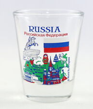 RUSSIA LANDMARKS AND ICONS COLLAGE SHOT GLASS picture