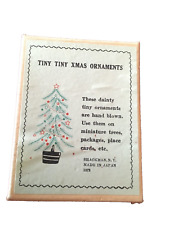 Vintage Tiny Tiny Xmas Ornaments SHACKMAN N.Y. 1950 Japan  picture