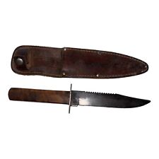 VTG Imperial Prov RI USA Fixed Blade Knife & Sheath Hunting Survival Saw picture
