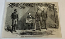 1864 magazine engraving ~ GENERAL WILLIAM TECUMSEH SHERMAN'S FLY picture