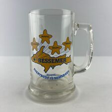 Bessemer Michigan Souvenir Beer Stein Mug 1980s picture