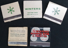 Winters National Bank Dayton Ohio Matchbook  Front Strikers Lot of 5 Vintage picture