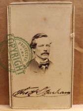 CDV of First Lt. Thomas Durham of the 1st NY Enigneers. Bold ink signature picture