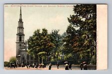 Boston MA-Massachusetts, Park Street Church, Antique Vintage Souvenir Postcard picture