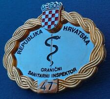 Croatia, Border Sanitary Inspector badge, badge, numbered; customs, Very rarre  picture